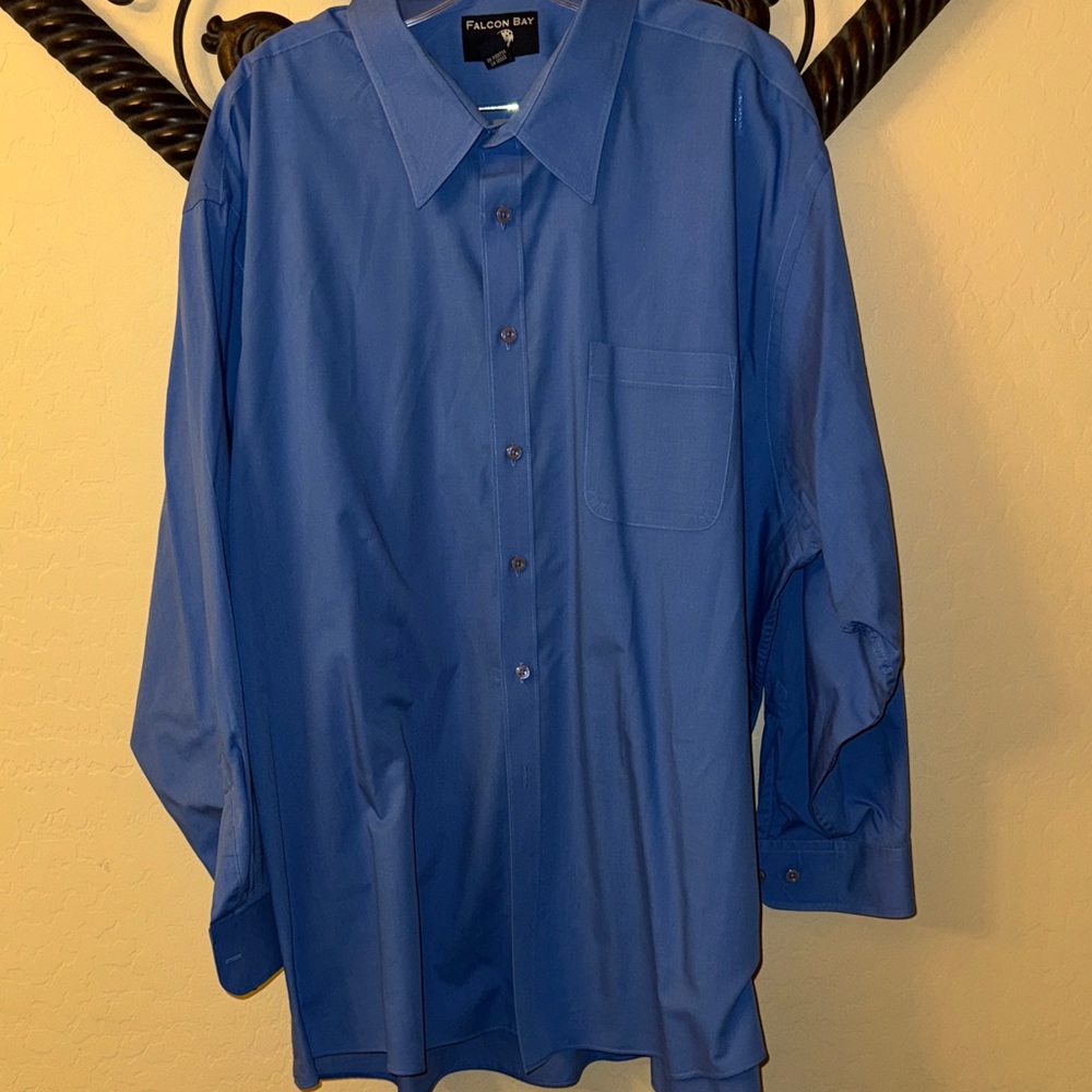 Men's Classic Blue Dress Shirt